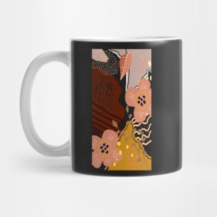 Brown Pastel Retro Floral Celestes Studio© Mug